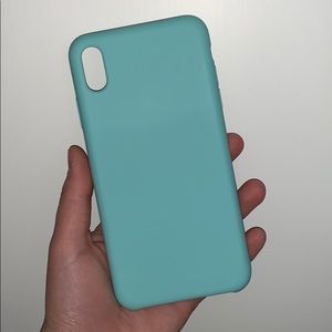 iPhone XS Max mint green silicone case